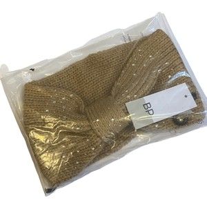Nordstrom BP Camel Jeweled Winter Headwrap NWT